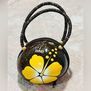 Brown and Yellow Floral Women's Bag
